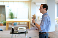 CRM demos - man presenting