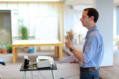 CRM demos - man presenting