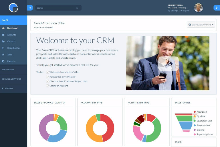 Really Simple Systems - CRM screenshot